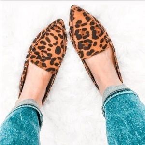 A New Day Micah Leopard Pointy Toe Loafers